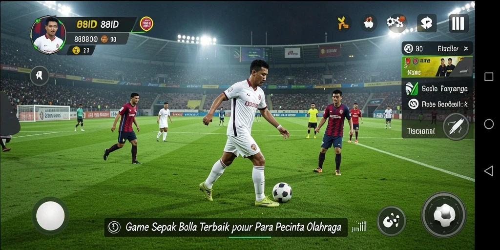 Tampilan menarik dari gameplay sepak bola di 88ID.