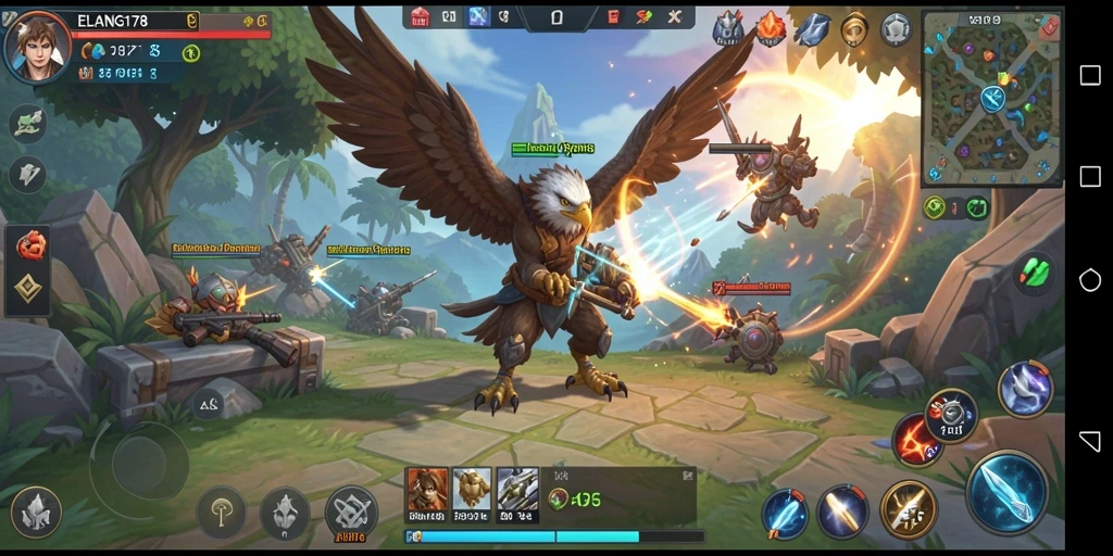 Tampilan menarik dari gameplay strategi SLG ELANG178.