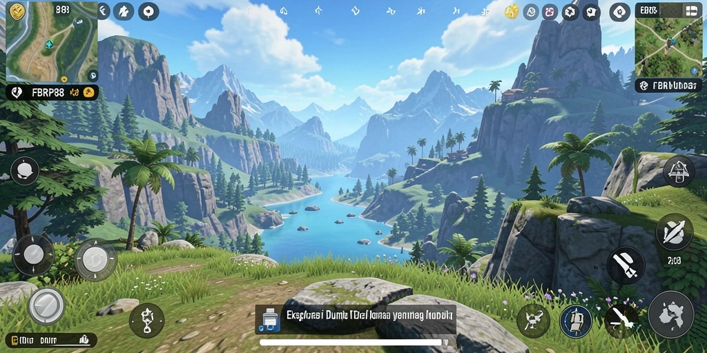 Tampilan gameplay yang menampilkan eksplorasi dunia terbuka di FBRP88.