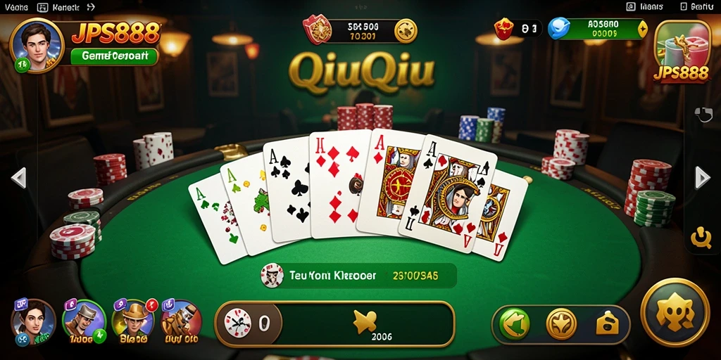 Tampilan screenshot JPS888 menunjukkan serunya gameplay QiuQiu.