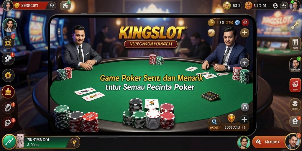 Screenshot gameplay KINGSLOT yang menampilkan aksi seru permainan Poker.