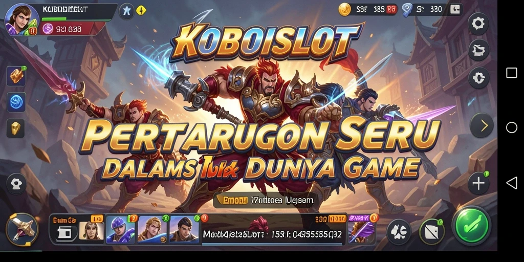 Tampilan gameplay KOBOISLOT yang seru dan menghibur.