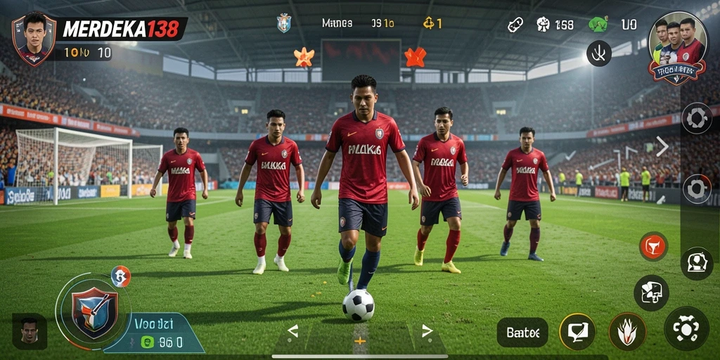 Tangkapan layar gameplay <strong>MERDEKA138</strong> yang menampilkan pertandingan seru.