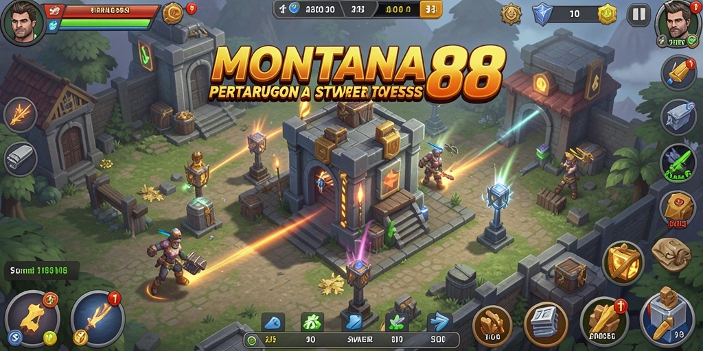 Gameplay <strong>MONTANA88</strong> menunjukkan momen strategis dalam Tower Defense.