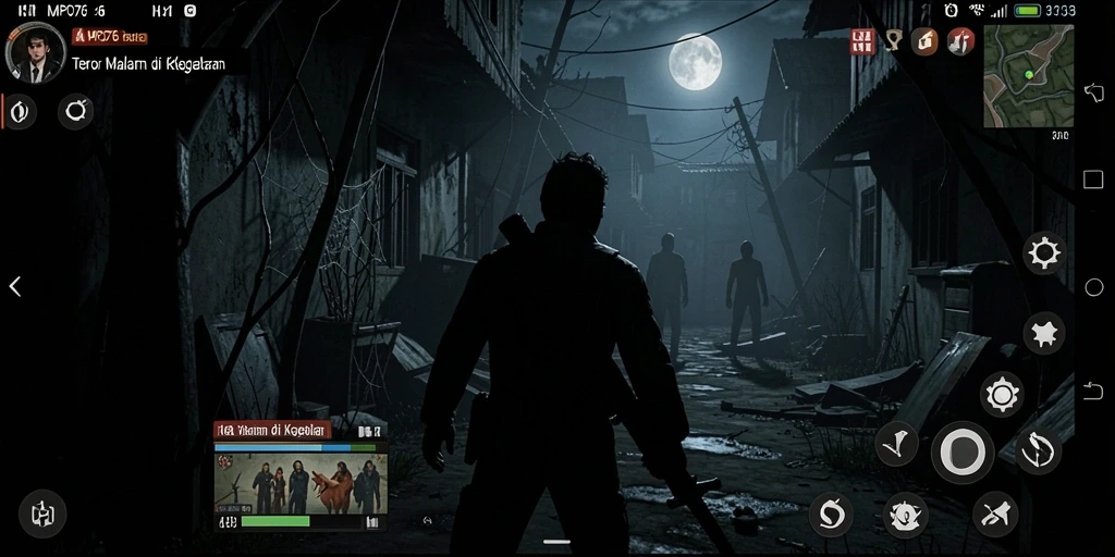 Tampilan gameplay MPO76 yang seram dan mendebarkan.