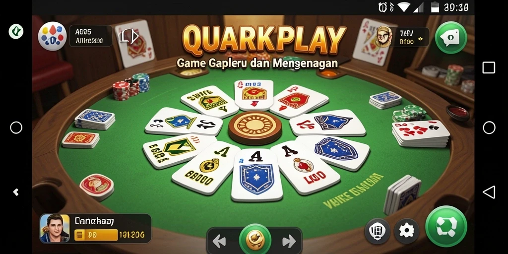 Tampilan gameplay Gaple yang seru dan interaktif di QUARKPLAY.