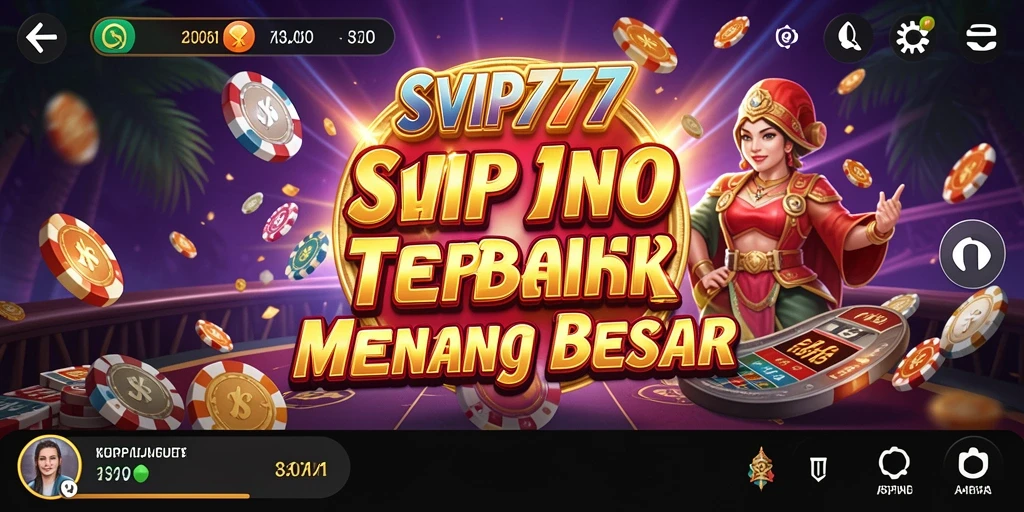 Tampilan antarmuka SVIP777 dengan permainan Kasino penuh warna.