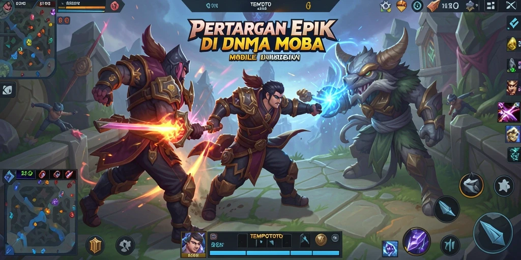 Tampilan karakter dan aksi seru dalam TEMPOTOTO.